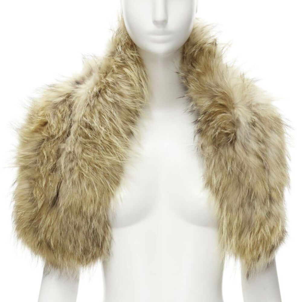 Charlotte Simone Fur Silk Collar Scarf